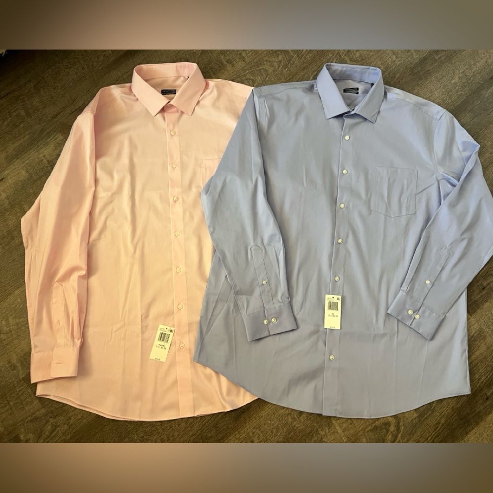 Van Heusen Tall Fit Ultra Wrinkle Free Set of 2-Size 17 1/2 (35-36)